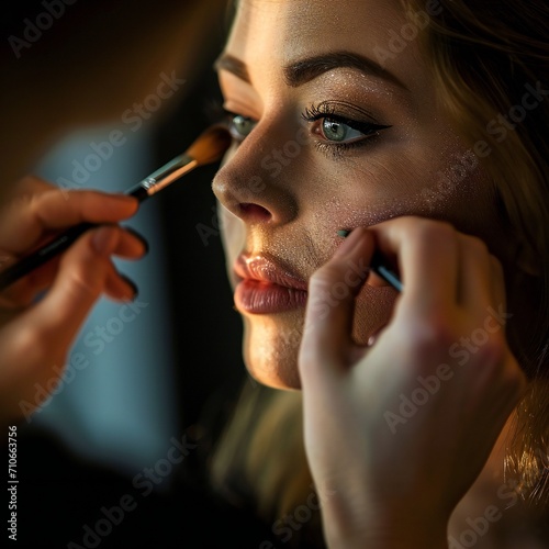 makeup artist at work