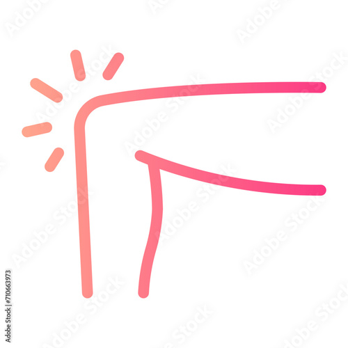 knee gradient icon