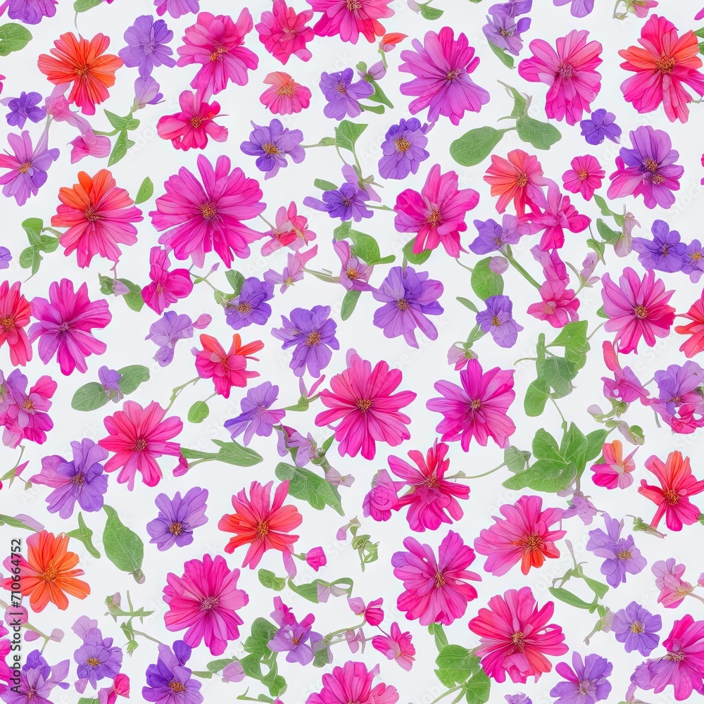 Flowers. Abstract seamless pattern. AI generated. Flowers. Abstract seamless pattern. AI generated.