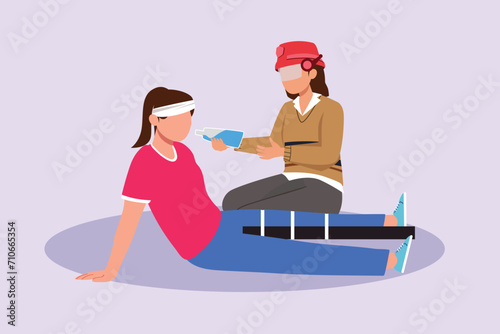 First aid, emergency concept. Colored flat vector illustration isolated.