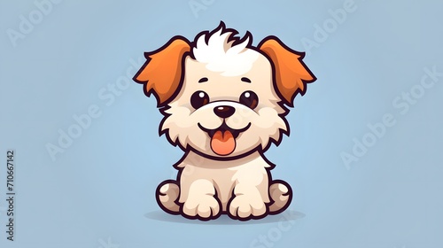 cute dog logo animal