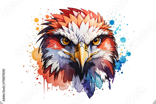 image of an eagle's face on a transparent background, created by ai generated