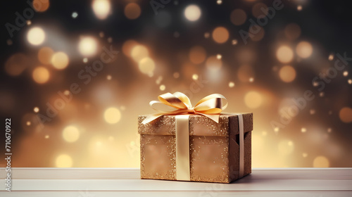 Gift box background with copy space for Christmas gifts, holiday or birthday © jiejie