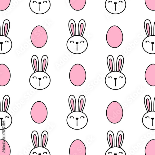 Bunny and egg repeat Easter pattern