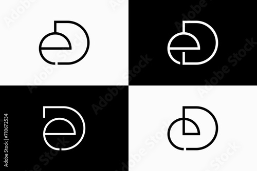 collection of letter ED Vector Logo Premium