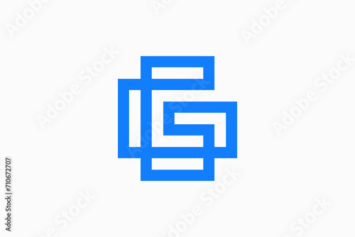 letter G outline Vector Logo Premium