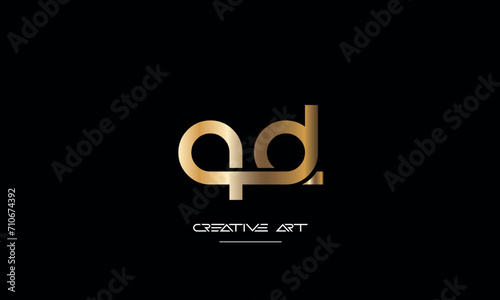 DQ, QD, D, Q abstract letters logo monogram