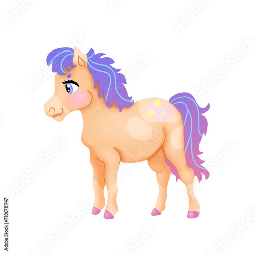 Cute fairy magical cartoon horse pony image