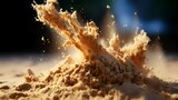 3D Rendering of Scattered Sand Granules or Fine Particles