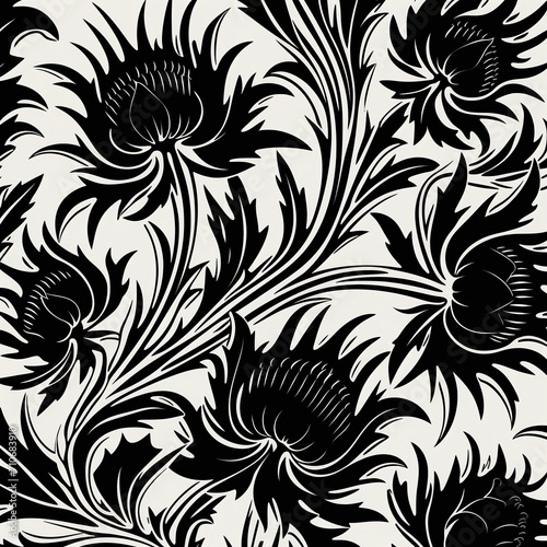 pattern, seamless, floral, vector, flower, wallpaper, ornament, illustration, design, leaf, art, decoration, vintage, texture, black, element, nature, style, spring, plant, decor, ornate, fabric, draw