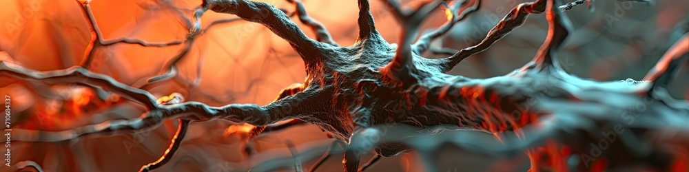 3D model of Neuron banner, in progressive neurodegenerative disease ...