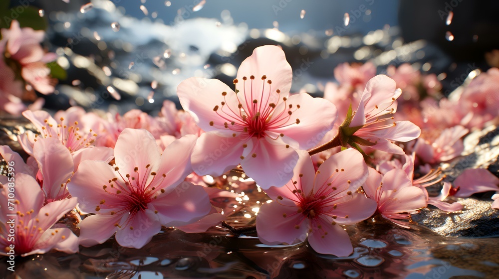 A Whirlwind with Pink Flower Petals - 8k 4k Photoreal

