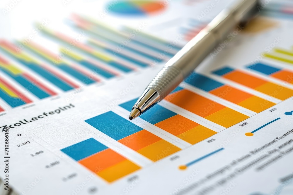 Business finance chart document report. Generative AI Business finance chart document report. Generative AI