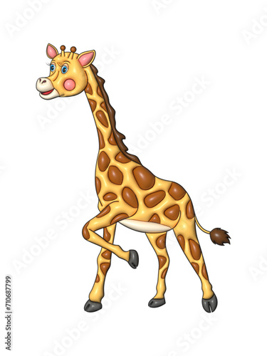 Giraffe  hand drawn vector illustration.