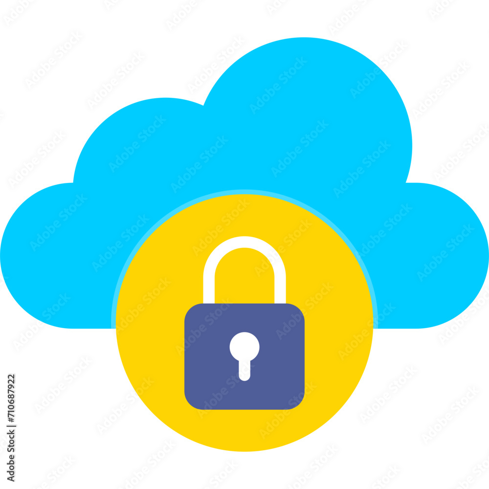 Cloud Security Icon Cloud Security Icon