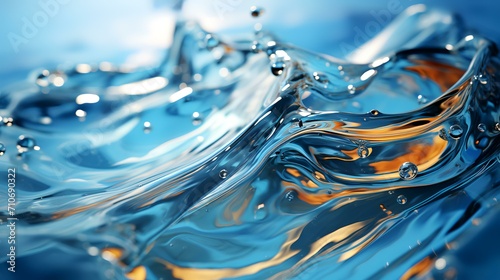 Aqua Elegance: Fresh Water Texture Background - Transparent Liquid