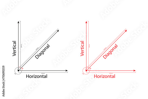 Horizontal and vertical lines definition.
