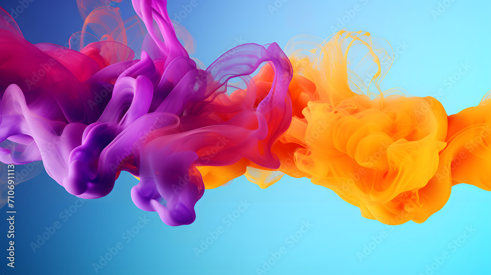 Explosion of Colorful Powder Dust on Vibrant Background
