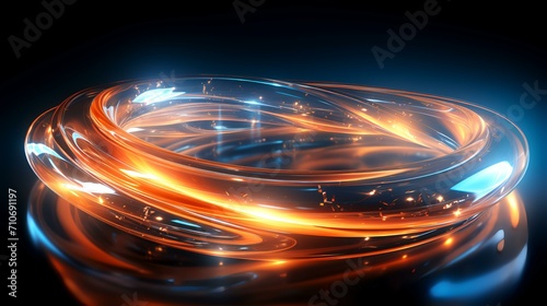 Illuminating Elegance: Circular Lens Flare with Glow Swirl Light Effect
