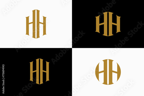 Initials HH vector logo premium 