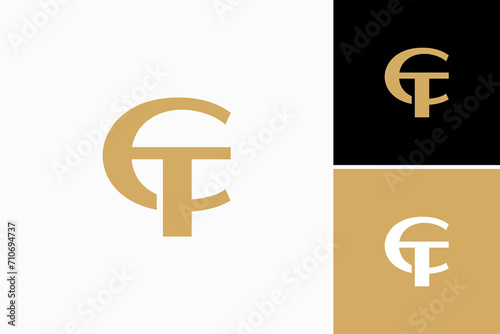 Initials CT vector logo premium 