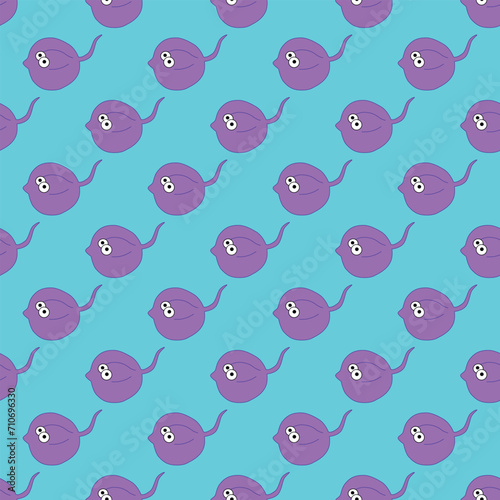 Stingray seamless pattern