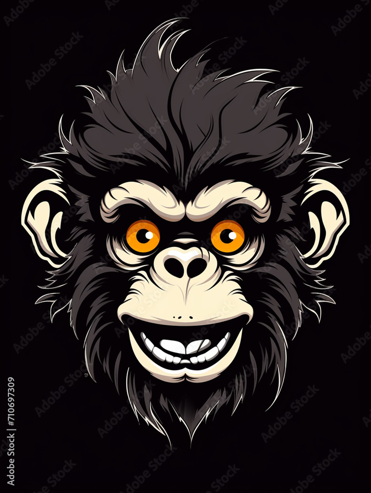Obraz premium clean graphic design of a cute animal for a T-shirt, no background created with Generative Ai