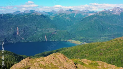 Aerial view of the mountains on Baranof island, Tongass National Forest, Alaska, United States photo