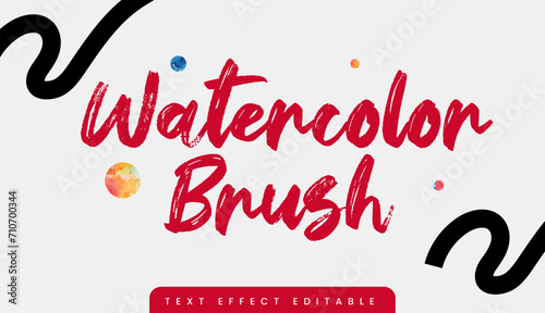 watercolor brush text effect editable