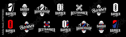 Barbershop logo design vector, editable and resizable EPS 10