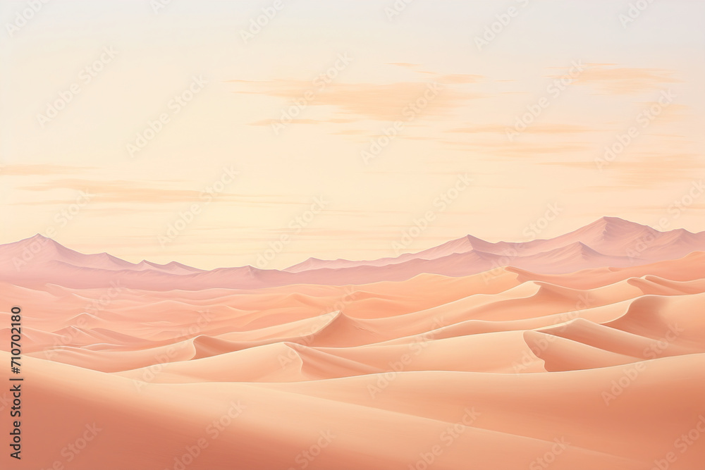 Fototapeta premium sand dunes in the desert. Generative Ai