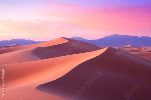 sand dunes in the desert. Generative Ai