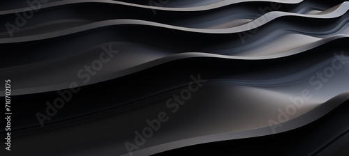 Abstract black wavy background with intricate textured pattern for design and art projects