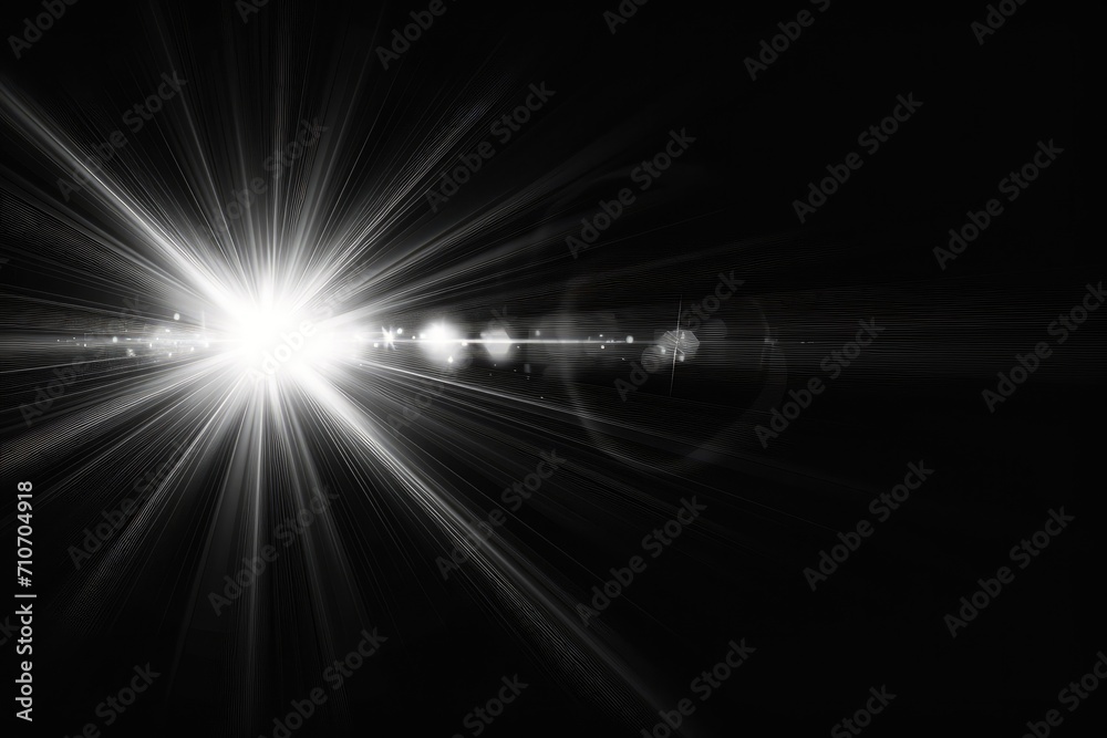 Lens flare, Shining sun glare rays. Background Generative AI