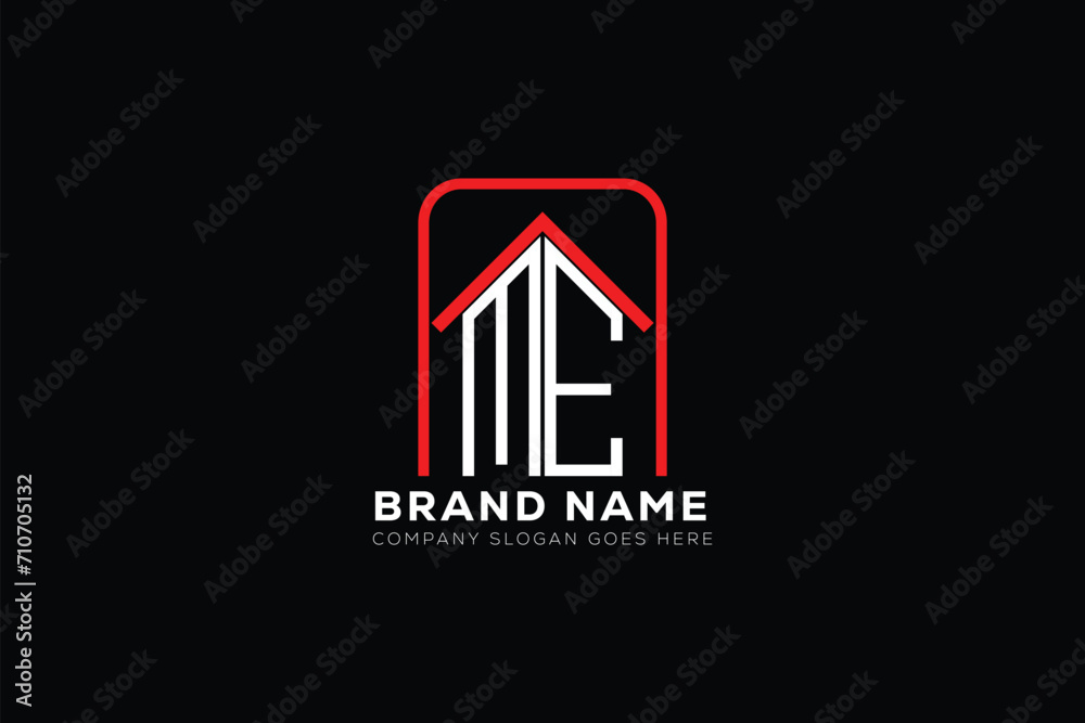 ME letter creative real estate vector logo design . ME creative initials letter logo concept. ME house sheap logo
