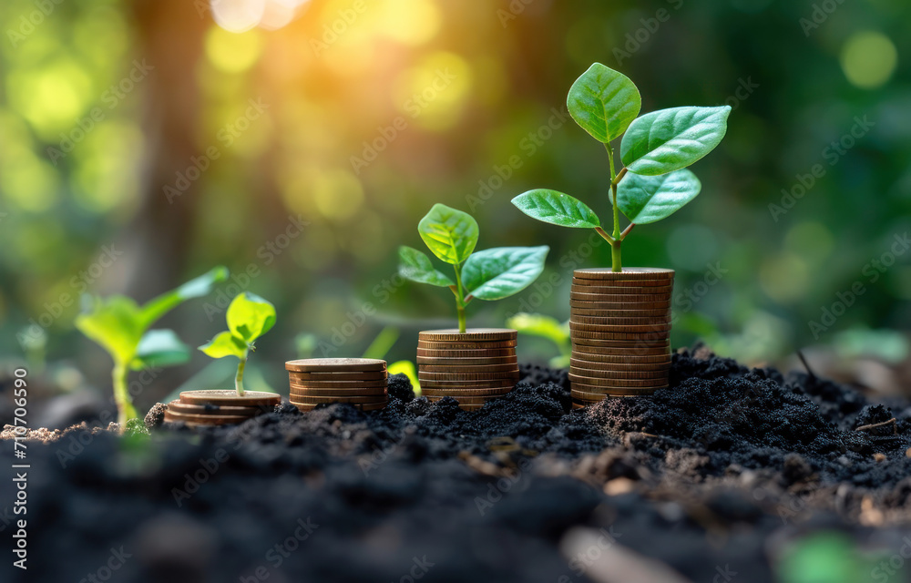 Growth money of profitability of professional investment planning, Business and finance concept Growth money of profitability of professional investment planning, Business and finance concept