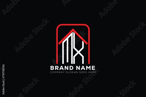 MX letter creative real estate vector logo design . MX creative initials letter logo concept. MX house sheap logo