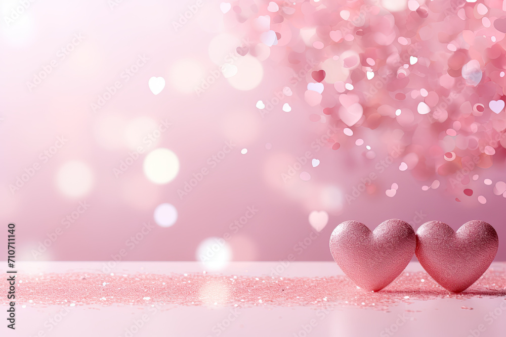 valentines background with hearts