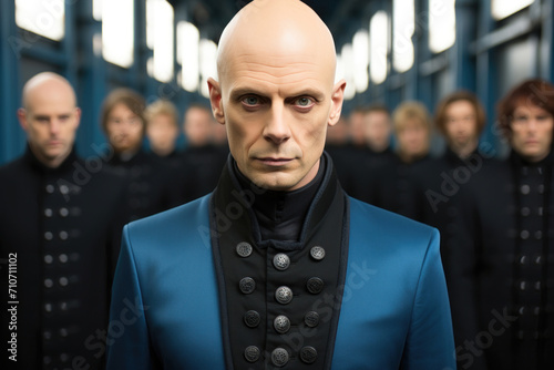 Authoritative Leader of Totalitarian Sect in Blue