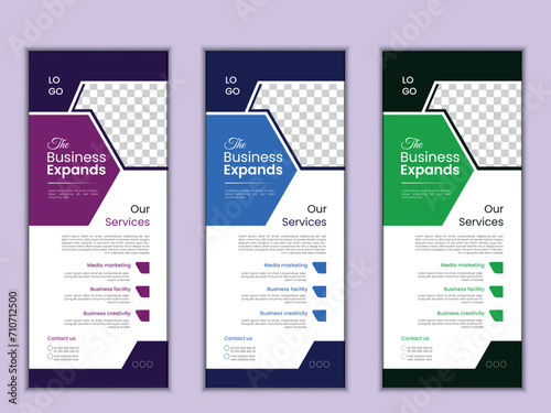 Vector abstract business roll up template design.