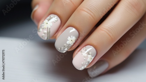 Beautiful manicure on female hands