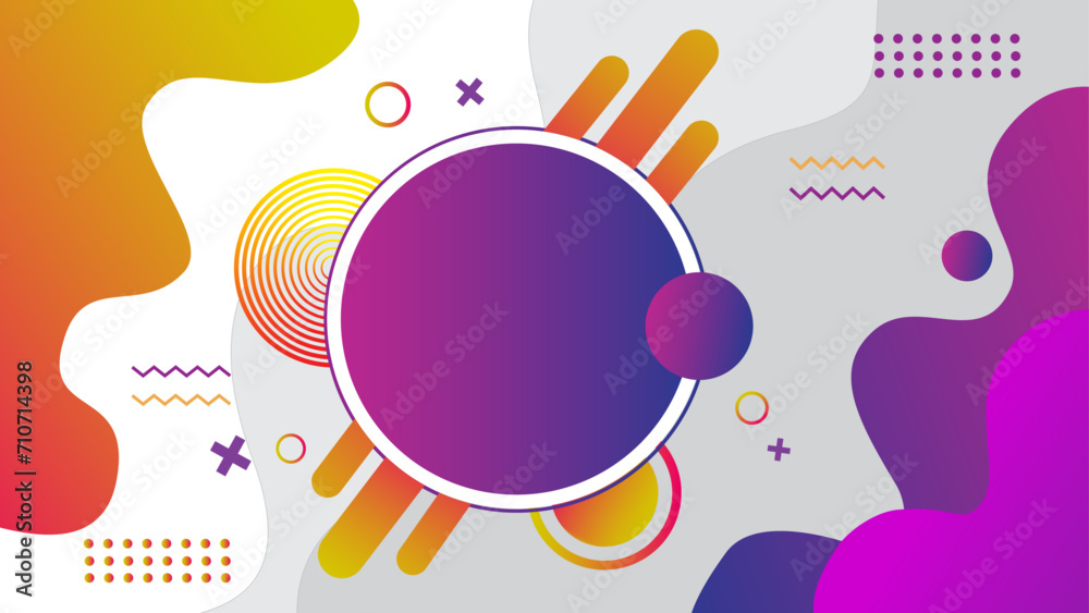 Abstract geometric shape colorful gradient background.