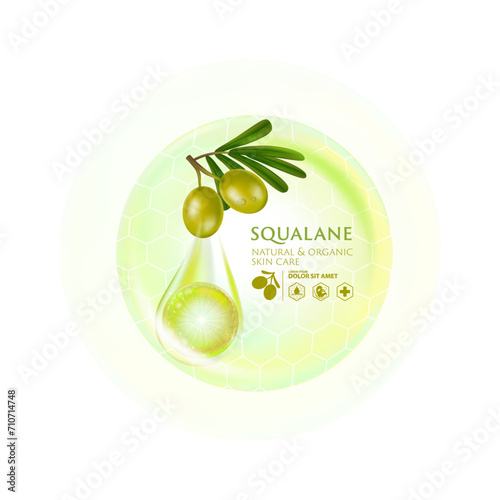 concept of squalane Serum Skin Care Cosmetic poster, banner design