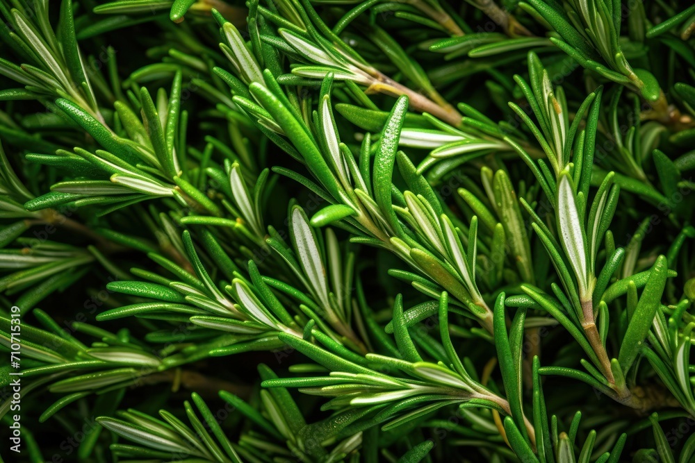 Fresh Green Rosemary Herbs Background Fresh Green Rosemary Herbs Background