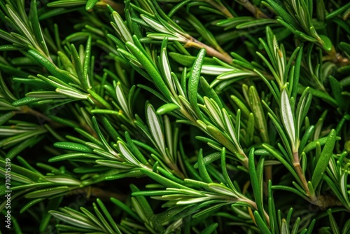 Fresh Green Rosemary Herbs Background