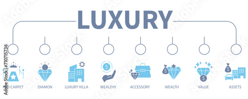 Luxury banner web icon vector illustration concept