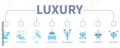 Luxury banner web icon vector illustration concept