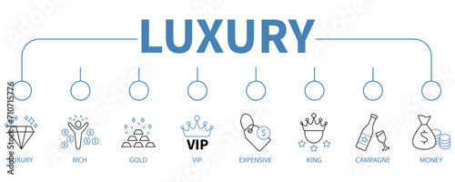 Luxury banner web icon vector illustration concept