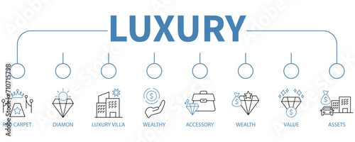 Luxury banner web icon vector illustration concept