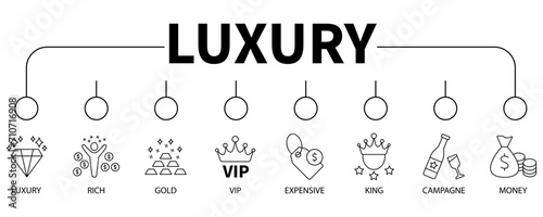 Luxury banner web icon vector illustration concept